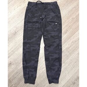 Fabletics Womens Camo Jogger Pants Grey Black Camouflage Athletic L PT2351671